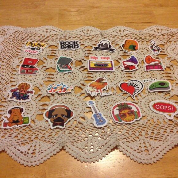 Music Theme Cellphone Stickers Bundle - Picture 1 of 8